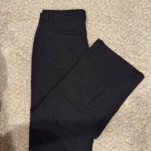 Old Navy Black Wide Leg Extra High-Rise Trousers | Size 10 Petite